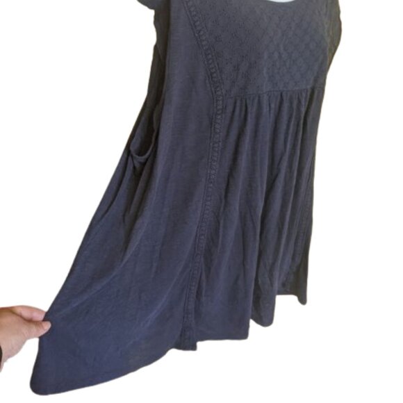 Blue Flared A-Line Tunic Top Size 3X - Picture 3 of 4